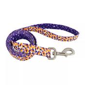 SUBLIME Reversible Dog Lead, Purple &amp;amp; Orange Cubes image
