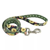 SUBLIME Reversible Dog Lead, Sunflower &amp;amp; Green Argyle image