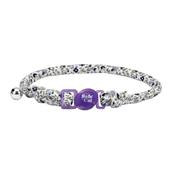 SAFE CAT Rolled Collar for Long-Haired Cat, Purple Floral image