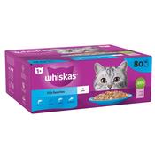WHISKAS Adult Fish Favourites in Jelly Pouch, Giant Pack 80x85g image