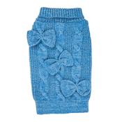 SOTNOS Sparkle Bow Jumper for Dogs, Blue image