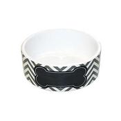 HAPPY PET Grey Chevron Pet Bowl image