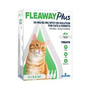 FLEAWAY PLUS Flea &amp;amp; Tick Treatment for Cats, 3 Pipette image