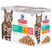HILLS Perfect Weight Adult Multipack Cat Food Pouch, 12x85g image