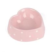 HAPPY PET Polka Heart Pet Bowl, Pink image