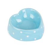 HAPPY PET Polka Heart Pet Bowl, Blue image