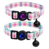 CAT CIRCUS Safety Cat Collar, Jewelled Gingham image