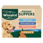 WINALOT Fish Suppers Mixed in Gravy Wet Dog Food Pouches, 40x100g image