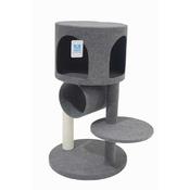 BLUE PAW Large Cat Tree with 2 Door Top Cave &amp;amp; Tunnel image