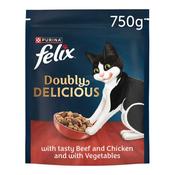 FELIX Doubly Delicious Beef, Chicken &amp;amp; Vegetables Dry Cat Food image