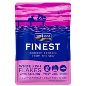 FISH4DOGS Finest White Fish Flakes with Salmon, 100g image