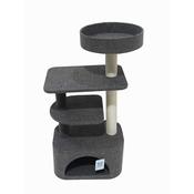BLUE PAW Large 3-Tier Cat Tree with Cave, Grey image