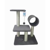 BLUE PAW Medium Plush 2 Tier with Barrel, Grey image