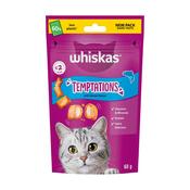 WHISKAS Temptations with Salmon Adult Cat Treats, 60g image