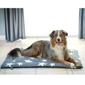PETLIFE Fleece Crate Mat, Grey with White Stars image