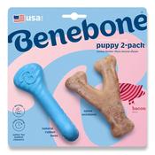 BENEBONE Puppy 2-Pack, Rubber Bone &amp;amp; Wishbone