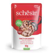 SCHESIR Complete Nutrition Cat Food, Tuna &amp;amp; Shrimp in Jelly Pouch 85g image