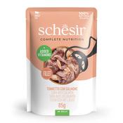 SCHESIR Complete Nutrition Cat Food, Tuna &amp;amp; Salmon in Jelly Pouch 85g image
