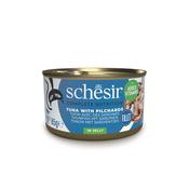 SCHESIR Complete Nutrition Cat Food, Tuna &amp;amp; Pilchards in Jelly Can 85g