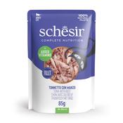 SCHESIR Complete Nutrition Cat Food, Tuna &amp;amp; Beef in Jelly Pouch 85g image