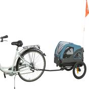 Foldable Bicycle Trailer for Dogs - Blue image
