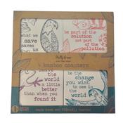 Milly Green - Bamboo Coasters - Rainforest - Pack of 4