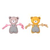 Flamingo Puppy Toy - Britty Bear with Rope