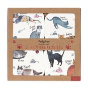 Milly Green - Bamboo Coasters - Eco Cats - Pack of 4