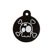 ID Tag Skull &amp; Crossbones Circle Shape image