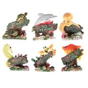 Flamingo Aquarium Decoration Signs No Fishing Assorted