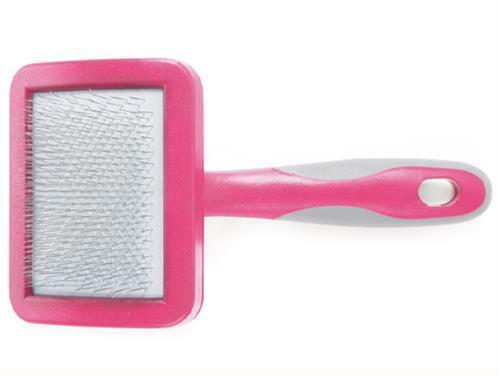 Ancol Ergo Cat Slicker Brush - De-tangle, Shedder, Smooth, Removes loose hair, Bendy pins for comfort, Effective moulting and detangling tool