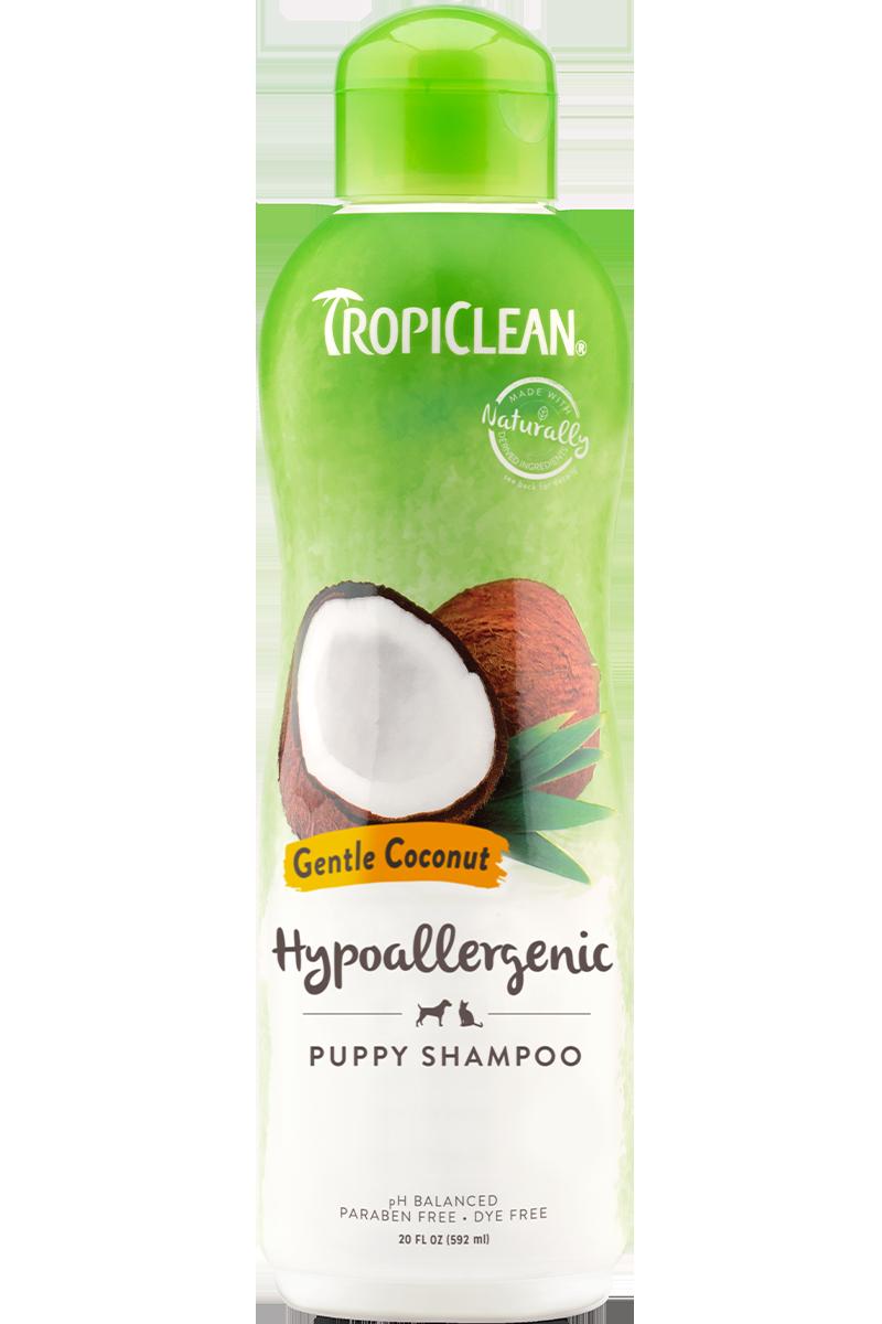 TropiClean Gentle Coconut Puppy Shampoo - Hypo Allergenic, Oatmeal, Aloe