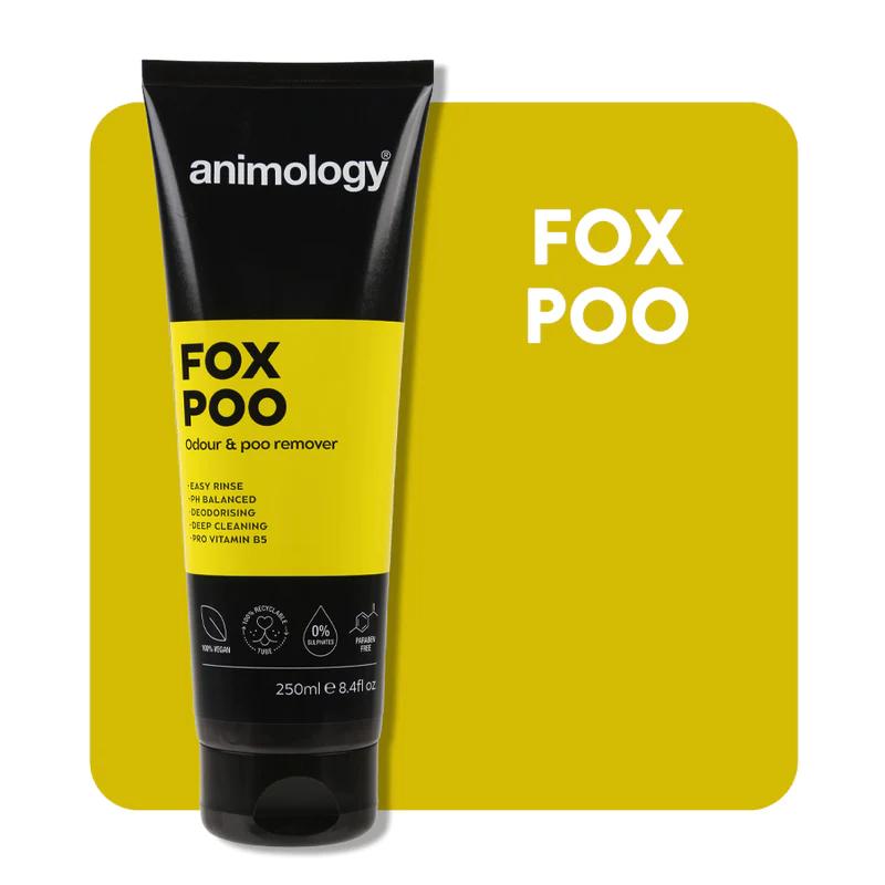 Animology Fox Poo Shampoo 250ML - Odour & Poo Remover, Easy Rinse, Deodorising, pH Balanced, Deep Cleaning