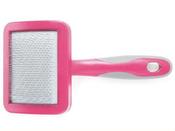 Ancol Ergo Cat Slicker Brush - De-tangle, Shedder, Smooth, Removes loose hair, Bendy pins for comfort, Effective moulting and detangling tool
