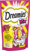 Dreamies Mix Cat Treats with Cheese and Beef - Crunchy outside, Soft inside, Vitamins & Minerals, Only 2 kcal - 60g