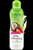 TropiClean Berry & Coconut Deep Cleansing Pet Shampoo 355ml, Naturally Derived Ingredients, pH Balanced, Paraben Free, Dye Free