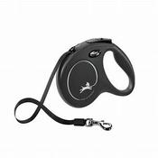 Flexi Classic Black Tape Dog Lead 5m with Hook