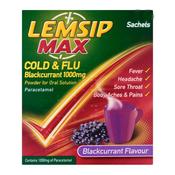 Lemsip Max Cold and Flu Blackcurrant 1000 mg Powder for Oral Solution 10 image