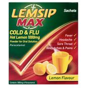 Lemsip Max Cold and Flu Hot Lemon 1000mg Powder for Oral Solution 10 image