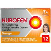 Nurofen For Children 100mg Soft Chewable 12 Capsules (Ibuprofen) image