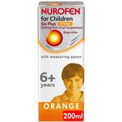Nurofen For Children 6+ 200mg/5ml Orange 200ml (Ibuprofen) image