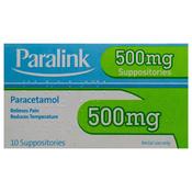 Paralink 500mg Suppositories 10 (Paracetamol) image