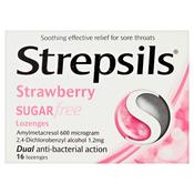 Strepsils Strawberry Sugar Free 16 Lozenges image