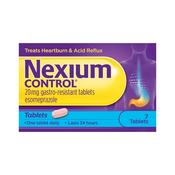 Nexium Control 20mg Gast Res Tabs 7 (Esomeprazole) image