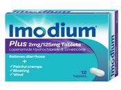Imodium Plus 2 mg/125 mg Tablets (Loperamide/Simeticone) image