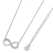 Part Stone Set Infinity Pendant Silver image