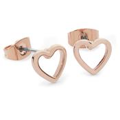 Simple Heart Earrings Rose Gold image