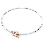 Stars Silver Bangle With Triple Stars image