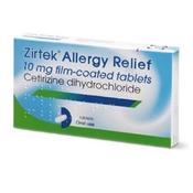 Zirtek Allergy Relief 10 mg film-coated tablets 7 (Cetirizine) image