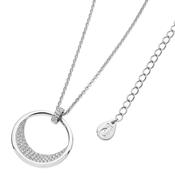 White Floating Moon Pendant Silver image